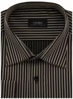 Рубашка мужская длинный рукав CASINO c351/1/79/Z, Полуприталенный силуэт / Regular fit, цвет Черный, рост 174-184, размер ворота 39