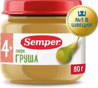 Semper - пюре груша, 4 мес., 80 гр