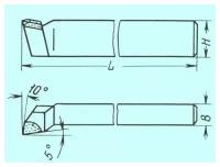 Резец Подрезной отогнутый 25х20х140 ВК8 (шт)