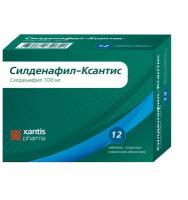 Силденафил-Ксантис таб. п/о плен., 100 мг, 12 шт