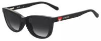 Женские солнцезащитные очки Moschino Love MOL052/CS 807 9O, цвет: черный, цвет линзы: серый, кошачий глаз, пластик
