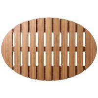 Коврик для ванной 59х39 см деревянный овальный