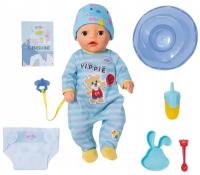 Интерактивная кукла Zapf Creation Baby Born Little Boy, 36 см, 831977 голубой