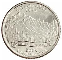 Монета 25 центов Колорадо. Штаты и территории. США Р 2006 UNC