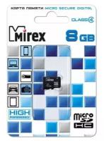 Карта памяти microSDHC Mirex 8 Гб класс 4