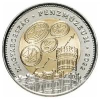 Памятная монета 100 форинтов Венгерский музей денег и туристический центр. Венгрия, 2022 г. в. Монета в состоянии UNC (без обращения)