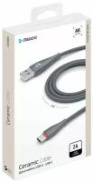Дата-кабель Ceramic USB - USB-C, 1м, серый, Deppa 72289