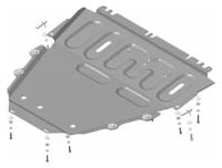 Защита картера и КПП Motodor для Рено Сценик III 2009-2016, сталь 2мм, арт: MO.71721-2