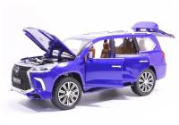 Лексус Lexus LX 570 21 см (1:24) металлическая инерционная машинка джип с открывающимися дверьми, капотом и багажником, звук и свет