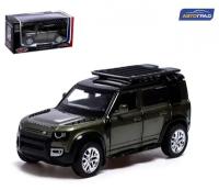 Машина металлическая LAND ROVER DEFENDER 110, 1:43, инерция, открываются двери, цвет зелёный