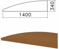 Экран - перегородка "Монолит", 1400х16х340 мм, без фурнитуры (код 640237), орех гварнери, ЭМ21.3 - 1 шт