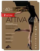 Колготки Omsa Attiva, 40 den, 2 шт., черный