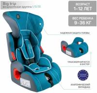 Автокресло детское AMAROBABY Big trip, группа I/II/III, (бирюзовый)