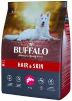 Mr.Buffalo Hair & Skin сухой корм для взрослых собак всех пород Лосось, 2 кг