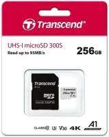 microSDXC UHS-I 256GB TS256GUSD300S-A с адаптером