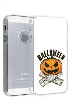 Чехол задняя-панель-накладка-бампер MyPads Хэллоуин доски тыква для iPhone 5/5S/SE/5SE противоударный