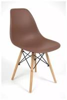 Стул пластиковый 622 Eames Chocolate-12 Red&Black коричневый