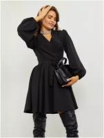 Черное платье на запАх, Milliari, размер XL