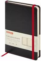 Ежедневник недатированный А5 138х213мм BRAUBERG Office под кожу, 160л, черный, 113290