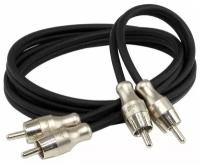 RCA кабель 1 метр, 2 канала, бескислородная медь (OFC), двойной экран, AurA RCA-B210MKII