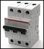 Автоматический выключатель ABB SH203 C50 3-полюсный 50А 6кА (тип C) 2CDS213001R0504 Германия