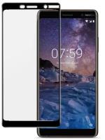 Защитное стекло 3D Tempered Glass для Nokia 7 Plus полный клей ( черная рамка )