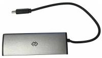 Разветвитель USB-C Digma HUB-4U2.0-UC-DS 4 порта, серебристый