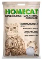 Наполнитель для кошачьих туалетов Homecat Стандарт, силикагелевый без запаха 30 л