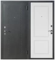 Дверь входная Dominanta правая черный муар - ясень белый эмаль 860х2050 мм