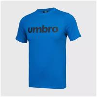 Футболка Umbro Футболка хлопковая Umbro Linear Logo Graphic Tee 65551U-KM8, размер XL, синий