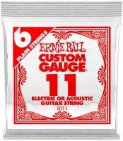 Струна для акустической и электрогитары Ernie Ball P01011 Custom Gauge, сталь, калибр 11, Ernie Ball (Эрни Бол)
