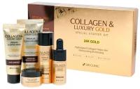 Набор уходовой косметики с коллагеном и золотом 3W Clinic Collagen & Luxury Gold Special Starter Kit