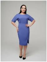 DiSORELLE / Платье офисное футляр, цвет голубой размер 54