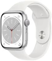 Умные часы Apple Watch Series 8 45 мм Aluminium Case GPS, silver/white Sport Band