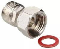 Полусгон 1/2" x 1/2" с накидной гайкой и наружной резьбой VALTEC VTr.613. N.0404