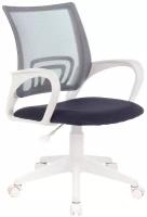 Кресло офисное Бюрократ CH-W695NLT темно-серый TW-04 TW-12 сетка/ткань крестовина пластик пластик белый