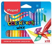 Восковые мелки MAPED Color'Peps Wax, 18 цветов