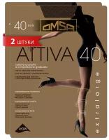 Колготки Omsa Attiva, 40 den, 2 шт., серый