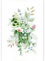 Постер ботанический с цветами "Полевые цветы" 21Х30см. Серия полевые цветы