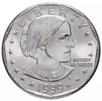 (1999d) Монета США 1999 год 1 доллар Сьюзен Энтони Медь-Никель UNC