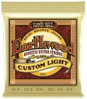 Струны для акустической гитары ERNIE BALL 2007 Earthwood 80/20 Bronze Custom Light 11.5-54