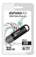 Флешка EXPLOYD 32GB-570 32 Гб, черный