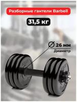 Гантель разборная MB Barbell MB-FdbM-At31.5 черный