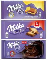 Шоколад Milka Cream & Biscuit + LU + Extra Cocoa (3 шт)