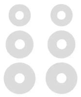 Krutoff / Комплект амбушюр Krutoff для наушников (3 пары, размер S, M, L) белые