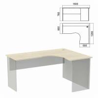 Стол компактный часть 1 "Арго", 1600х1200х760 мм, правый, ясень шимо В комплекте: 1шт