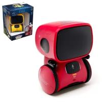 Робот интерактивный Милый робот, световые и звуковые эффекты, цвет красный