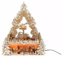 Светильник декоративный "Лесной городок" с LED-огнями, 40х9х32 см, батарейки/адаптер, Sigro