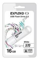 Флешка EXPLOYD 16GB-570 16 Гб, белый