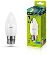 Светодиодная лампа Ergolux LED-C35-7W-E27-4K